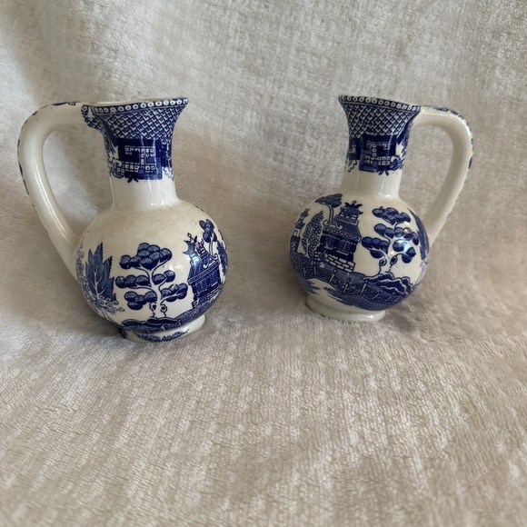 Other - Antique Blue Willow Pattern  Set - Made in Japan - 5in. Tall Pitcher